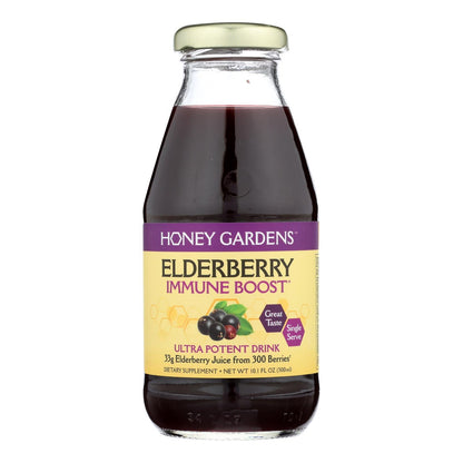 Honey Gardens Elderberry Immune Boost Dark - 10.1 Oz - Case of 4