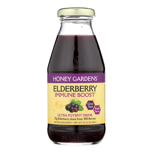 Honey Gardens Elderberry Immune Boost Dark - 10.1 Oz - Case of 4