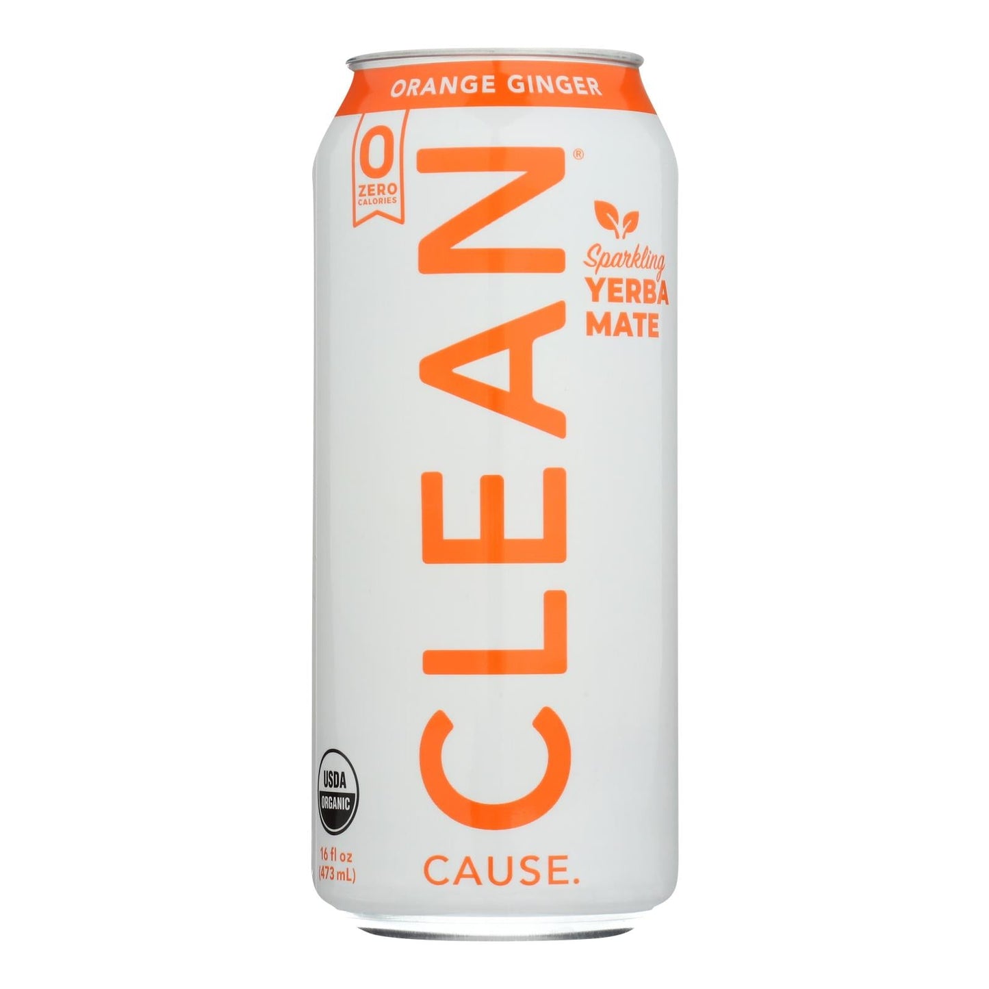 Clean Cause Sparkling Orange Ginger Yerba Mate - 16 Fl Oz - 12 Pack
