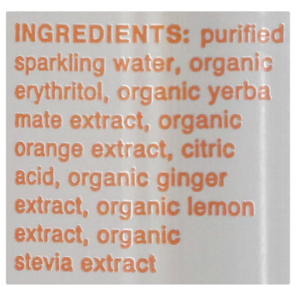 Clean Cause Sparkling Orange Ginger Yerba Mate - 16 Fl Oz - 12 Pack