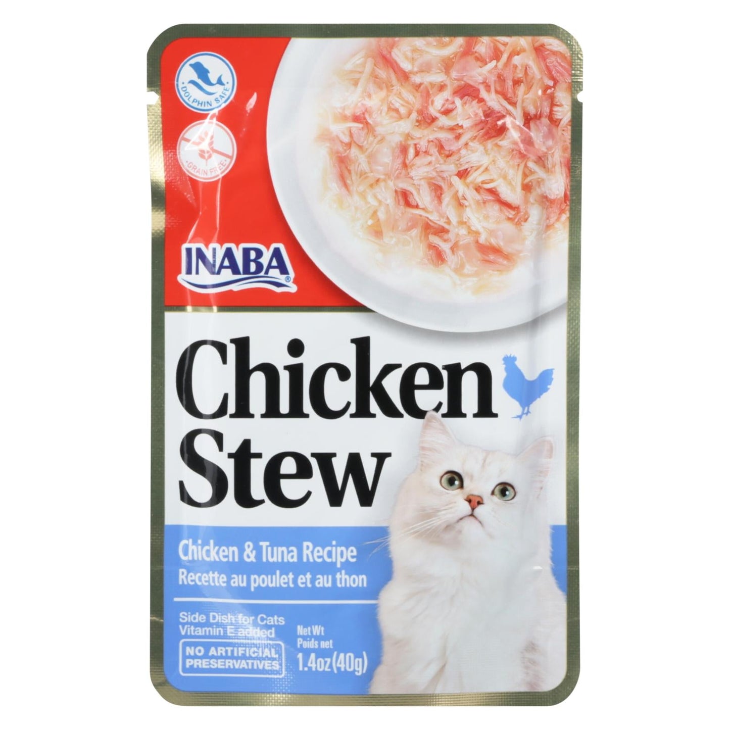 Inaba Churu Chicken Tuna Stew for Cats - Case of 8 - 1.4 Oz