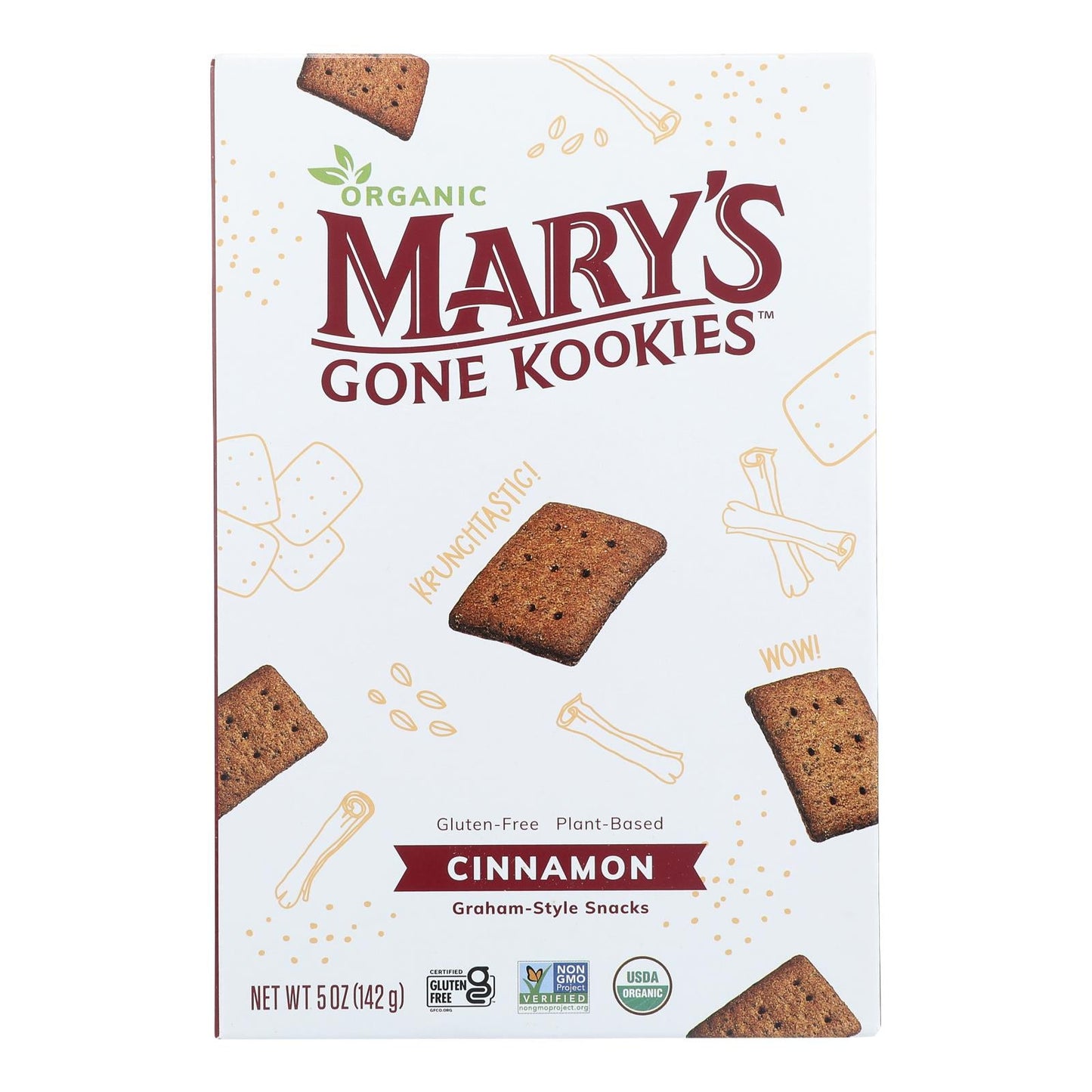 Mary's Gone Crackers Kookie Cinnamon Crackers - 30 Oz (6 Pack)
