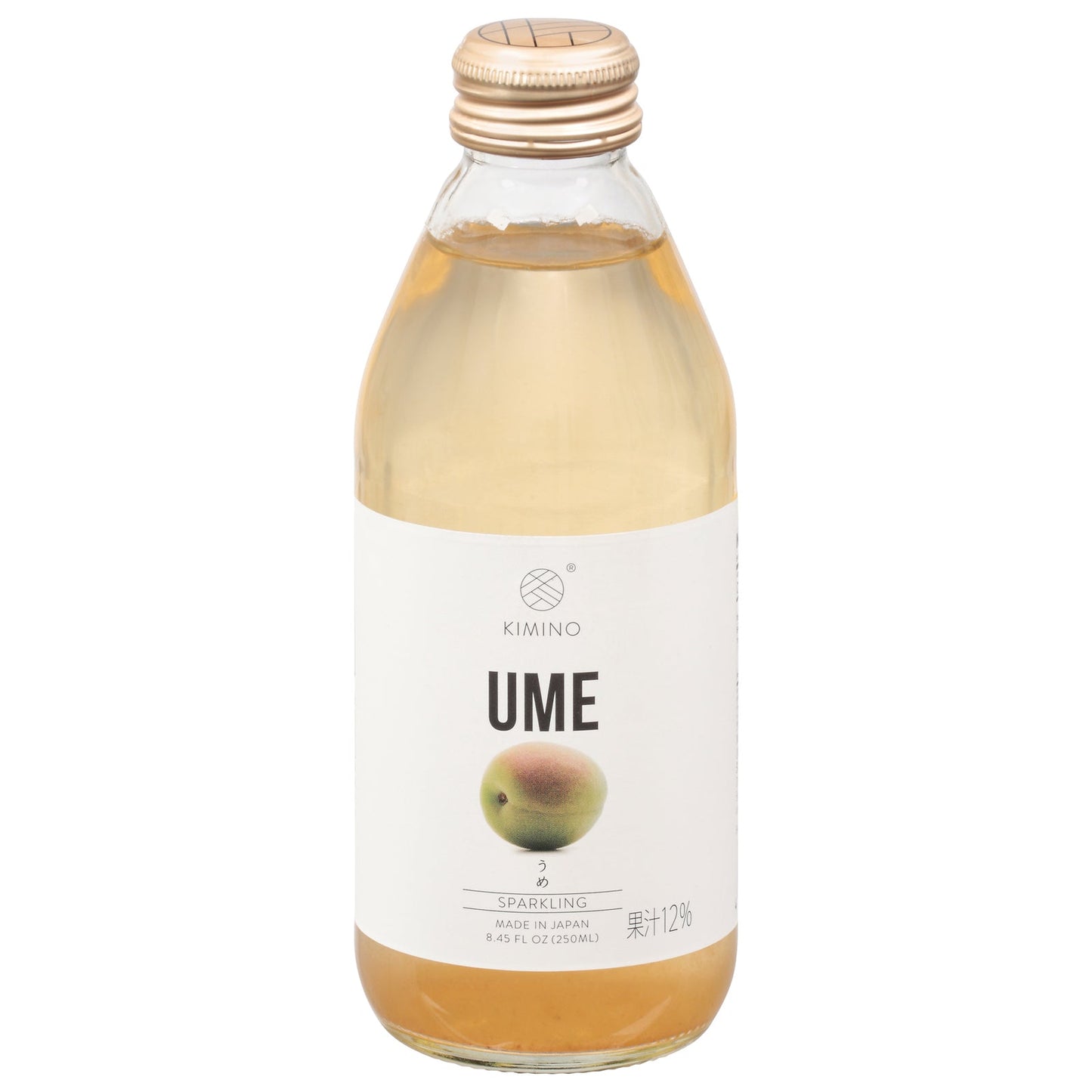 Kimino Sparkling Ume Juice, 12 x 8.45 fl oz — Japanese Plum, Natural Ingredients