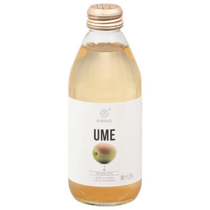 Kimino Sparkling Ume Juice, 12 x 8.45 fl oz — Japanese Plum, Natural Ingredients