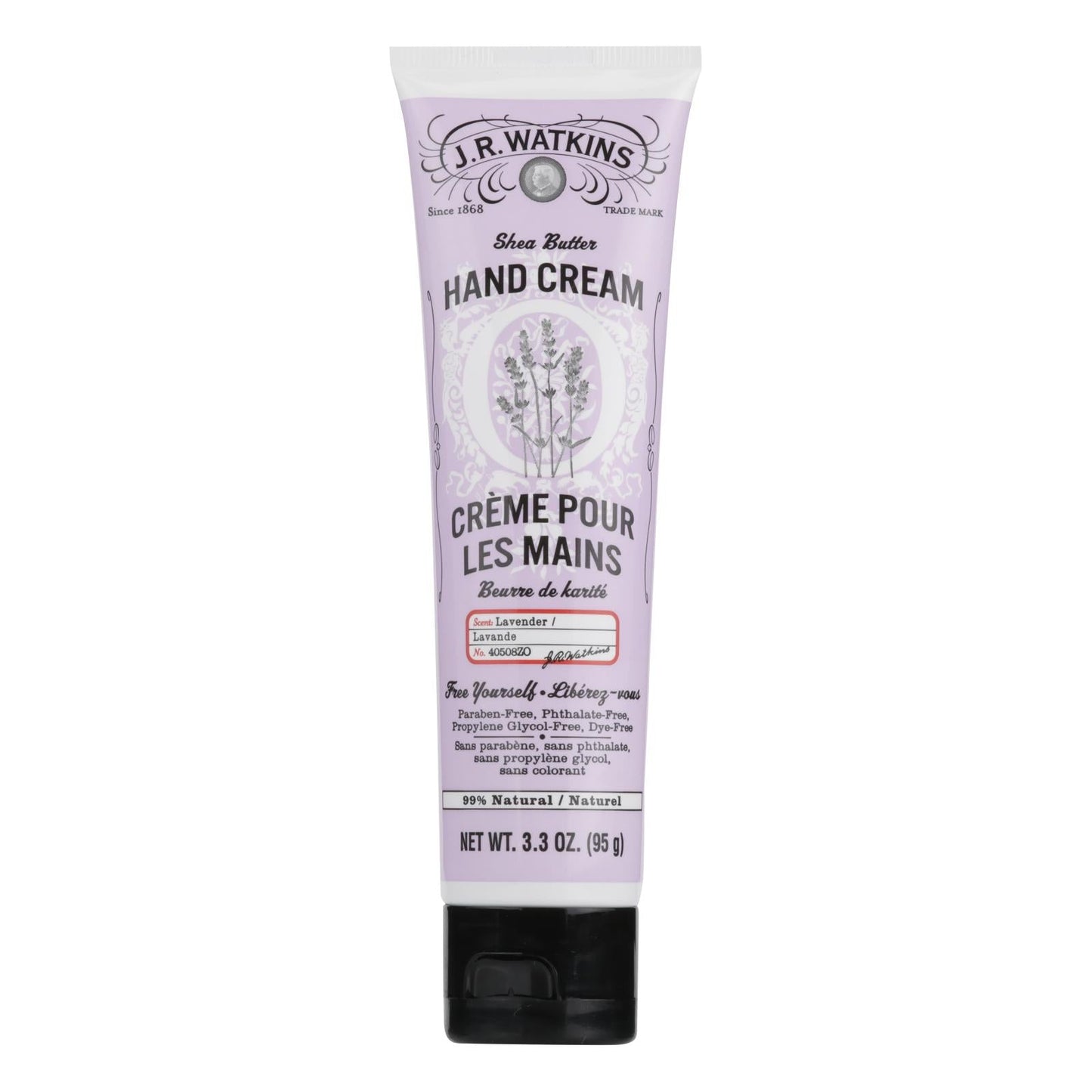 J.R. Watkins Premium Hand Cream - Nourishing Relief, 3.3 Fl Oz, Case of 3