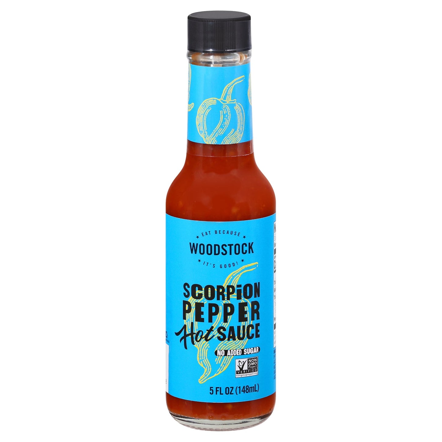 Woodstock Scorpion Pepper Hot Sauce, Case of 12, 5oz Bottles