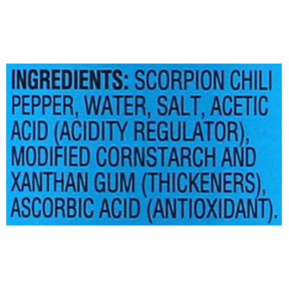 Woodstock Scorpion Pepper Hot Sauce, Case of 12, 5oz Bottles