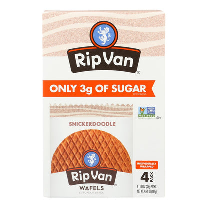 Rip Vanilla Wafels - Low Sugar Snkrddl Wafers, 4.64 Ounce, Pack of 4, Case of 12