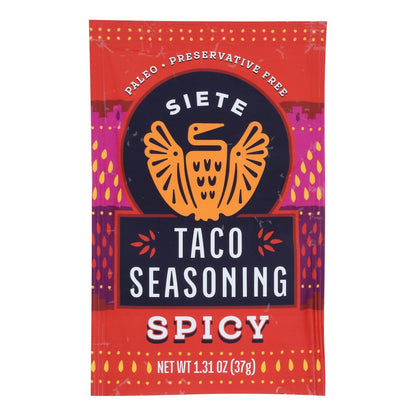 Siete Taco Seasoning - Spicy, 1.31 Oz, Case of 12