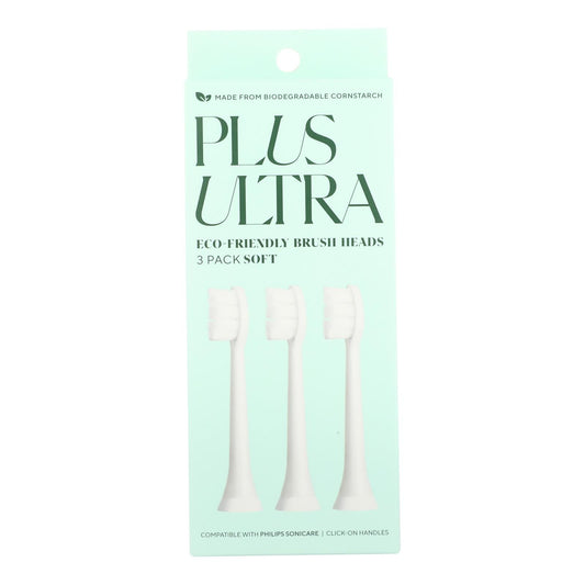 Plus Ultra Tbrush Heads Echo 3pk - Case of 4 - 3 Ct