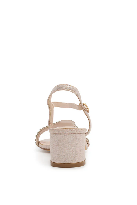 Blush Sparkle Block-Heel