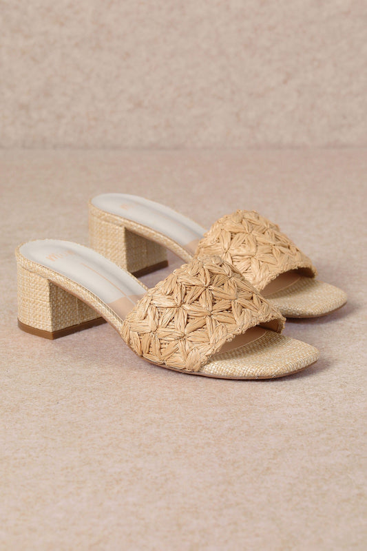 Slide Block Heel Mule