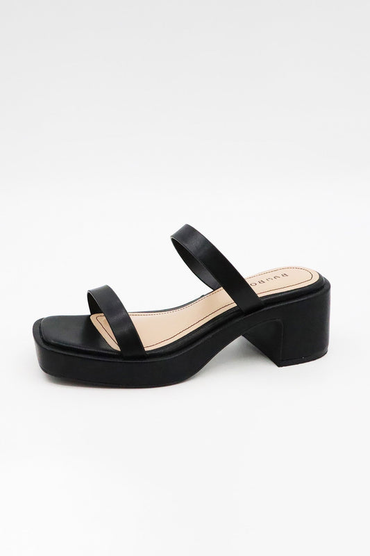 Platform Slide Block Heels