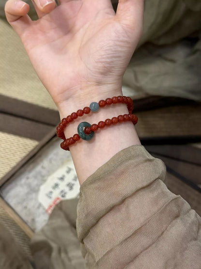 Double Layered Agate Beaded Bracelet