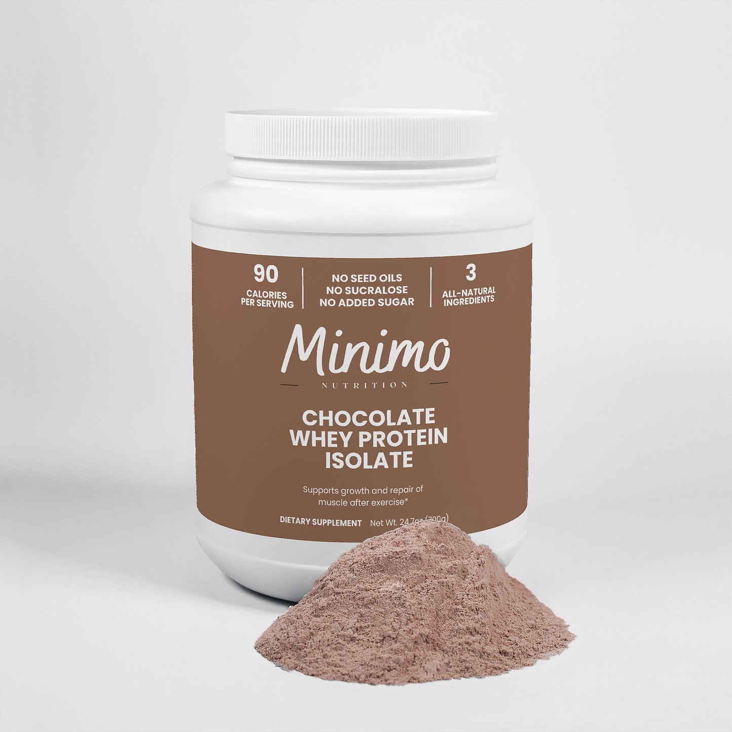 Chocolate Whey Isolate Protein Powder, 1.54 lbs