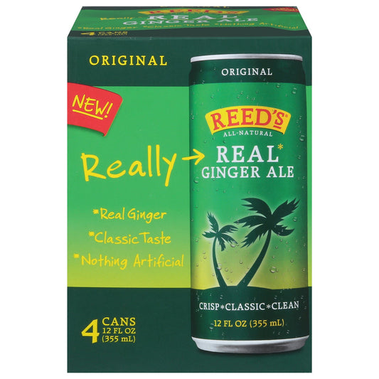 Reed's Real Ginger Ale Sleek Pack of 6 - 4.12 FZ