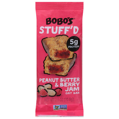 Bobo's Oat Bar, Stuffed Peanut Butter & Berry, 2.5 oz, Case of 12