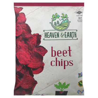 Heaven & Earth Beet Chips: Crispy Veggie Delight in a 5 Oz Pack (Case of 12)