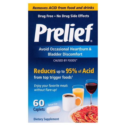 Prelief Dietary Supplement: Relief from Acidic Foods - 60 Capsules