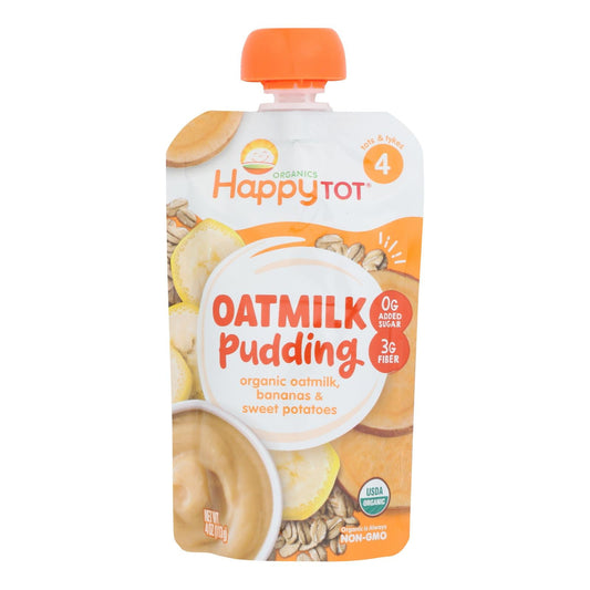 Happy Tot Pudding Banana Sweet Potato Oatmeal - Case of 16 (4 Oz Packets)