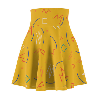 SK-044YL-24 High Waisted Skater Skirt Flared Skirt Plus Size Women's Skirt