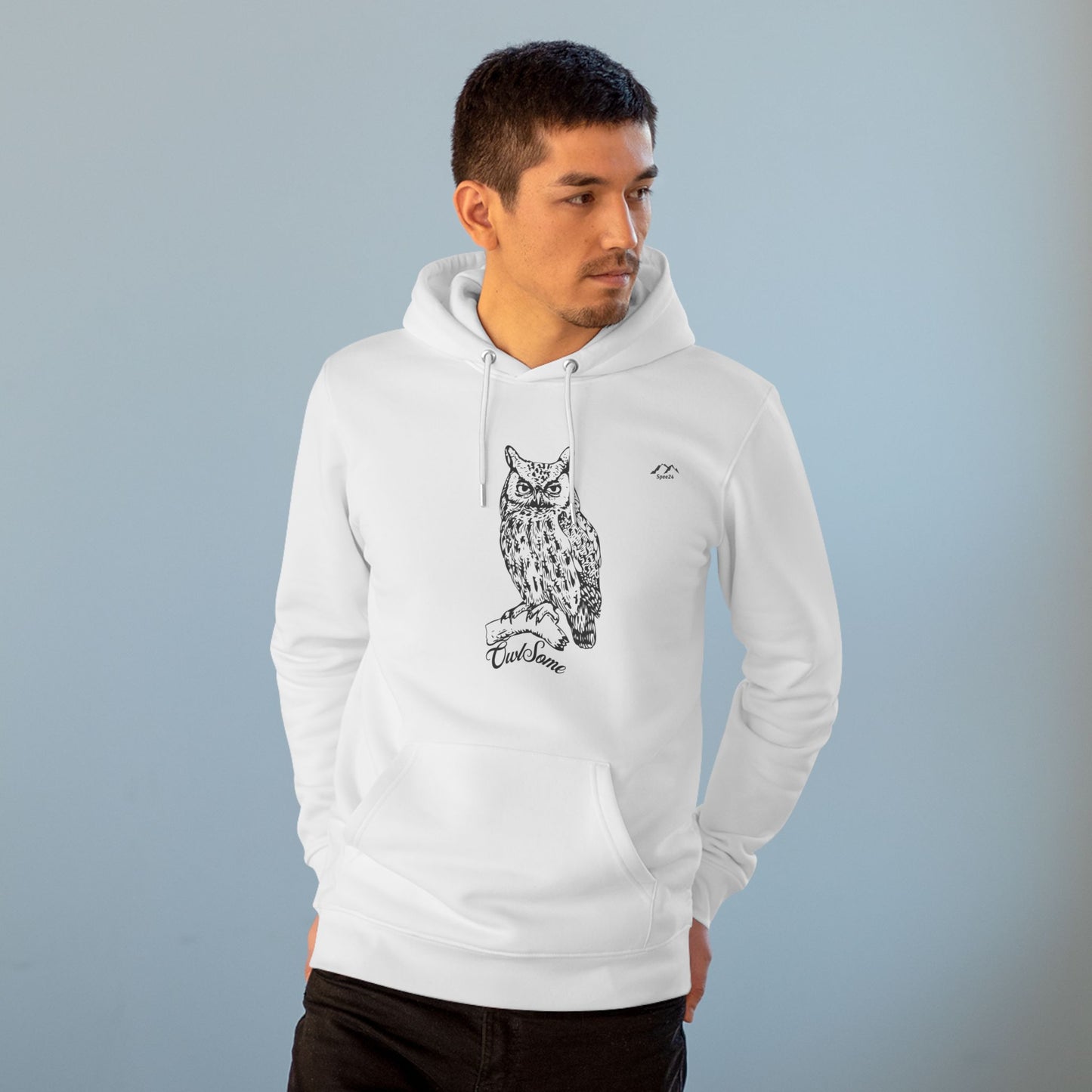HD-055ML-24 Owl Hoodie Owl Lover Gift Woodland Owl Art