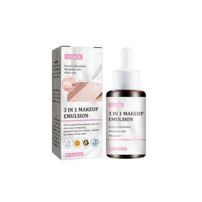 EELHOE 3-In-1 No Makeup Cream Bare Base No Fake White Moisturizing Beauty, Concealer And Brightening Skin Cream
