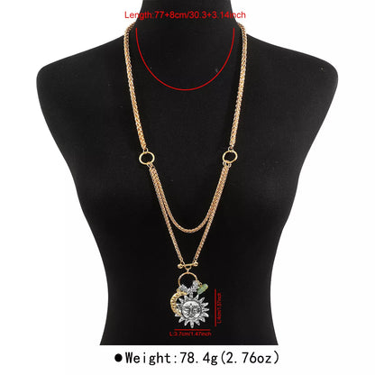 Moon & Sun Pendant Necklace