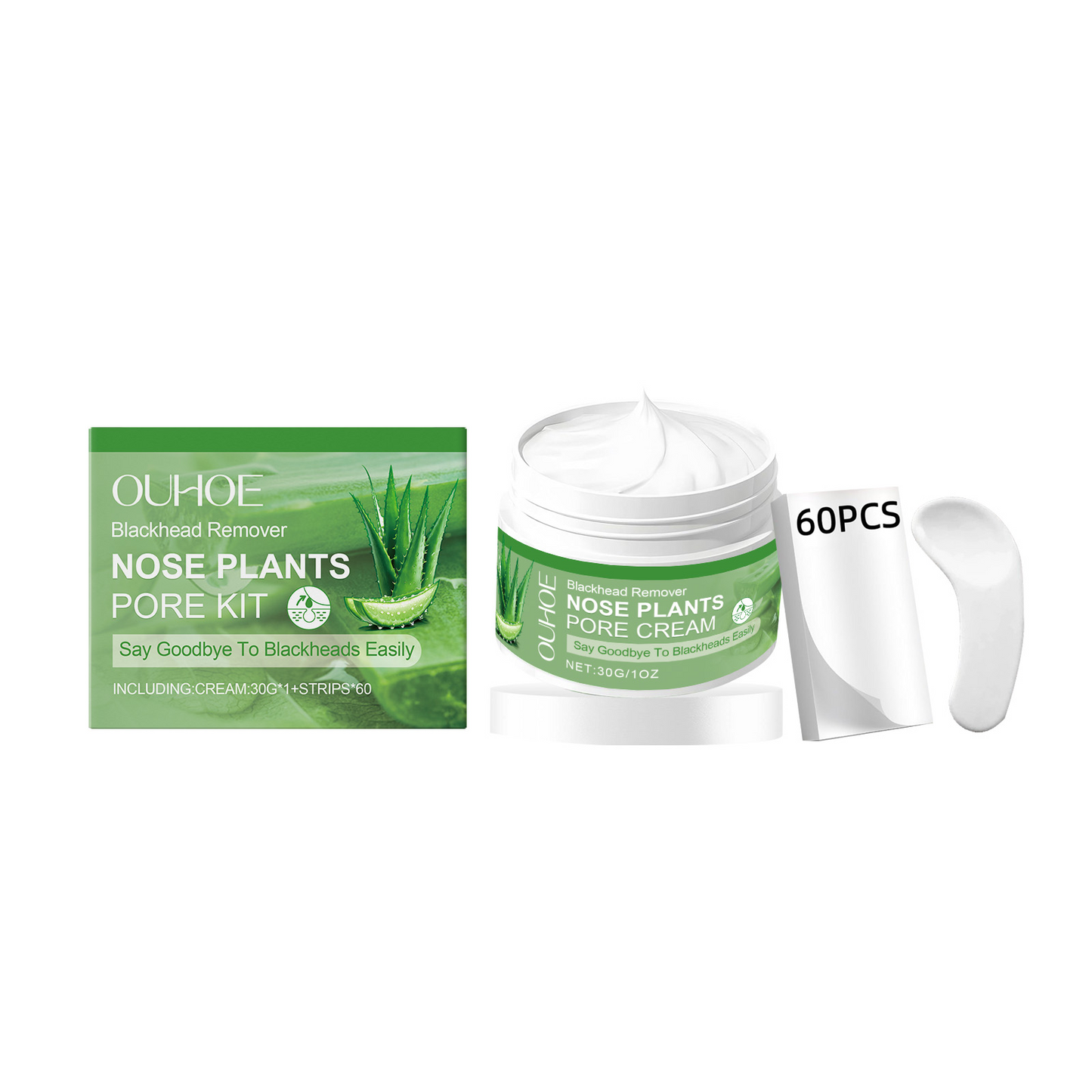 OUHOE Blackhead Nose Mask Set, Gently Cleanses Blackheads And Tightenes Pores With A Nose Mask