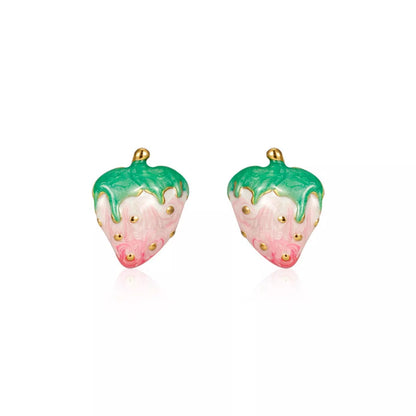 Colorful Strawberry Stud Earrings