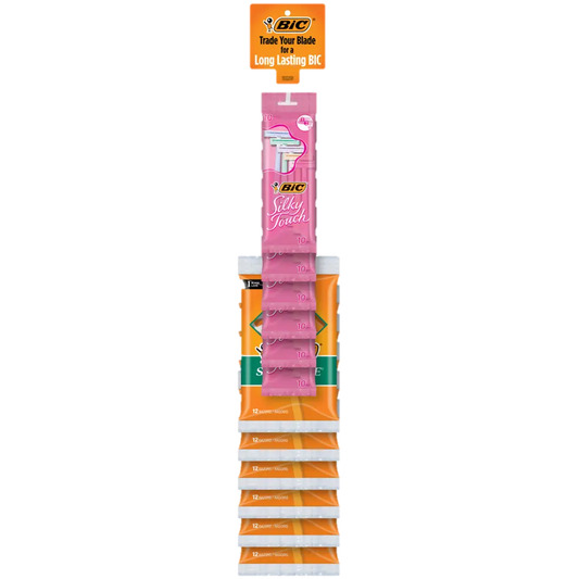 Bic Razors Sensitive 12ct 1 blade & Silky Touch 10ct 2 blades asst