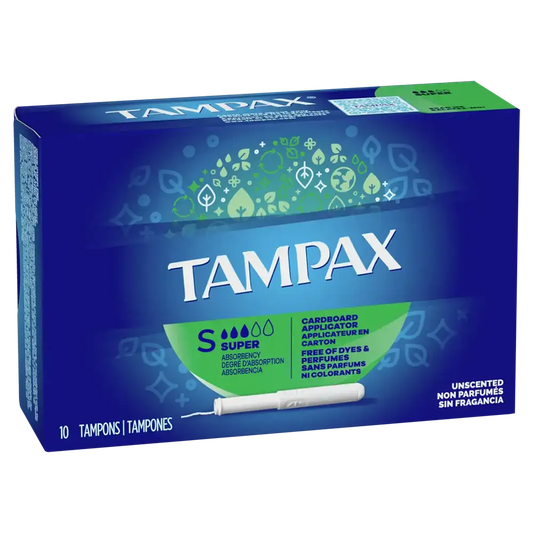 Tampax Carboard Tampons Super Absorbency 10 ct