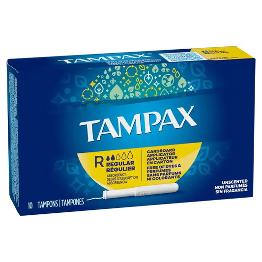 Tampax Carboard Tampons Regular Absorbency 10 ct
