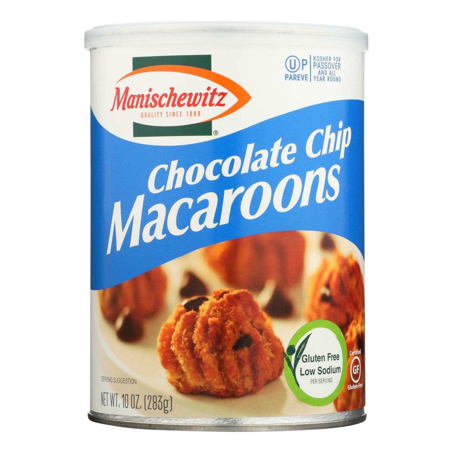 Manischewitz - Chocolate Chip Macaroons, 10 oz (Pack of 12) - Kosher Passover Cookies