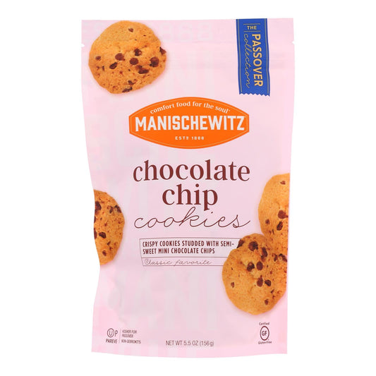 Manischewitz Passover Chocolate Chip Cookies – Kosher for Passover, Pack of 12 - 5.5 Oz