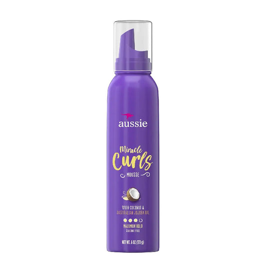 Aussie Miracle Curls Styling Mousse with Coconut & Jojoba Oil 6 oz