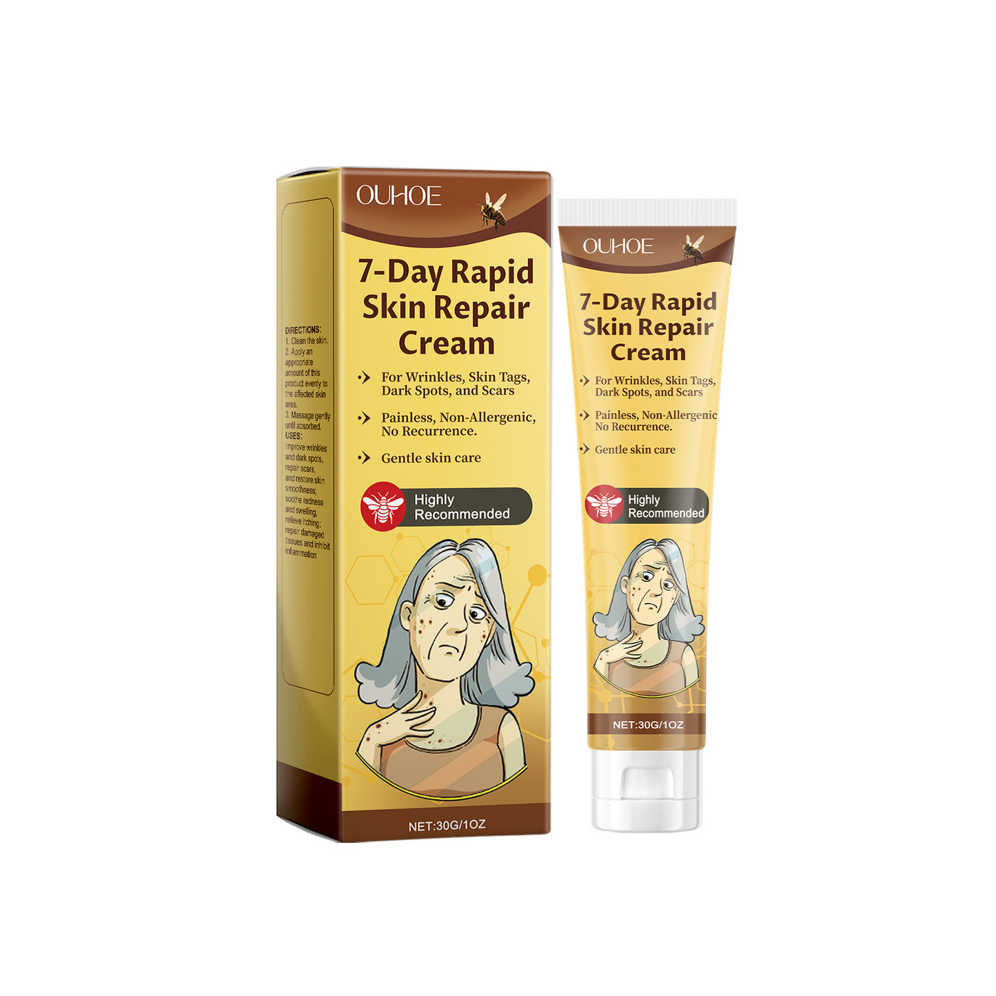 OUHOE Skin Care Cream, Facial Moisturizing And Hydrating Massage Cream For Spot And Fine Lines