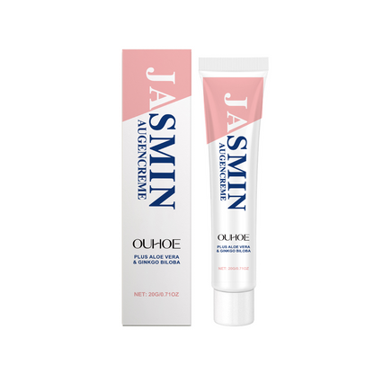 OUHOE Jasmine Eye Cream, Moisturizes And Sooth The Eye Skin Hydrating And Moisturizing Daily Massage With Eye Cream