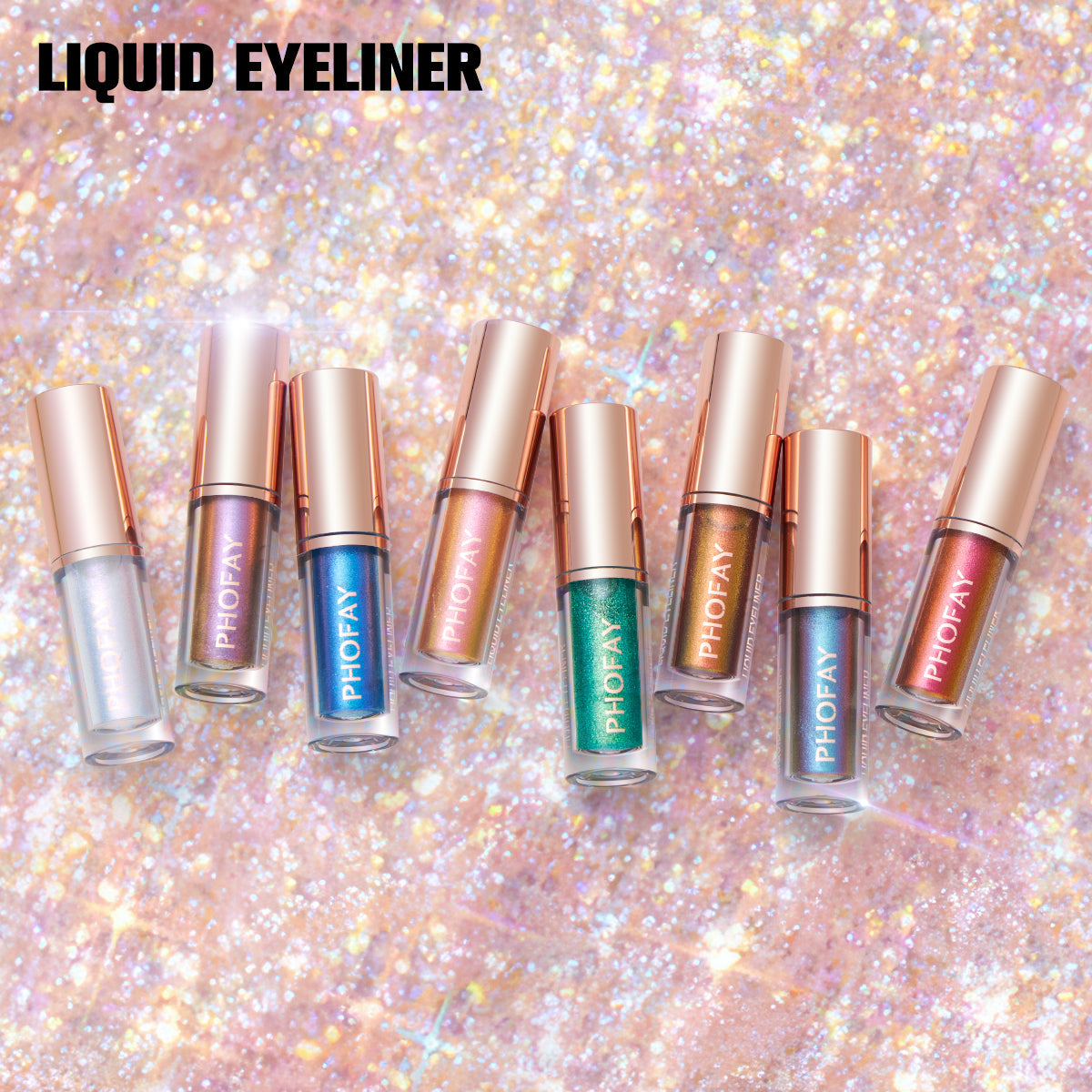 Phofay Long-Lasting Waterproof Liquid Eyeliner Set – 2.0 ML × 8 pcs