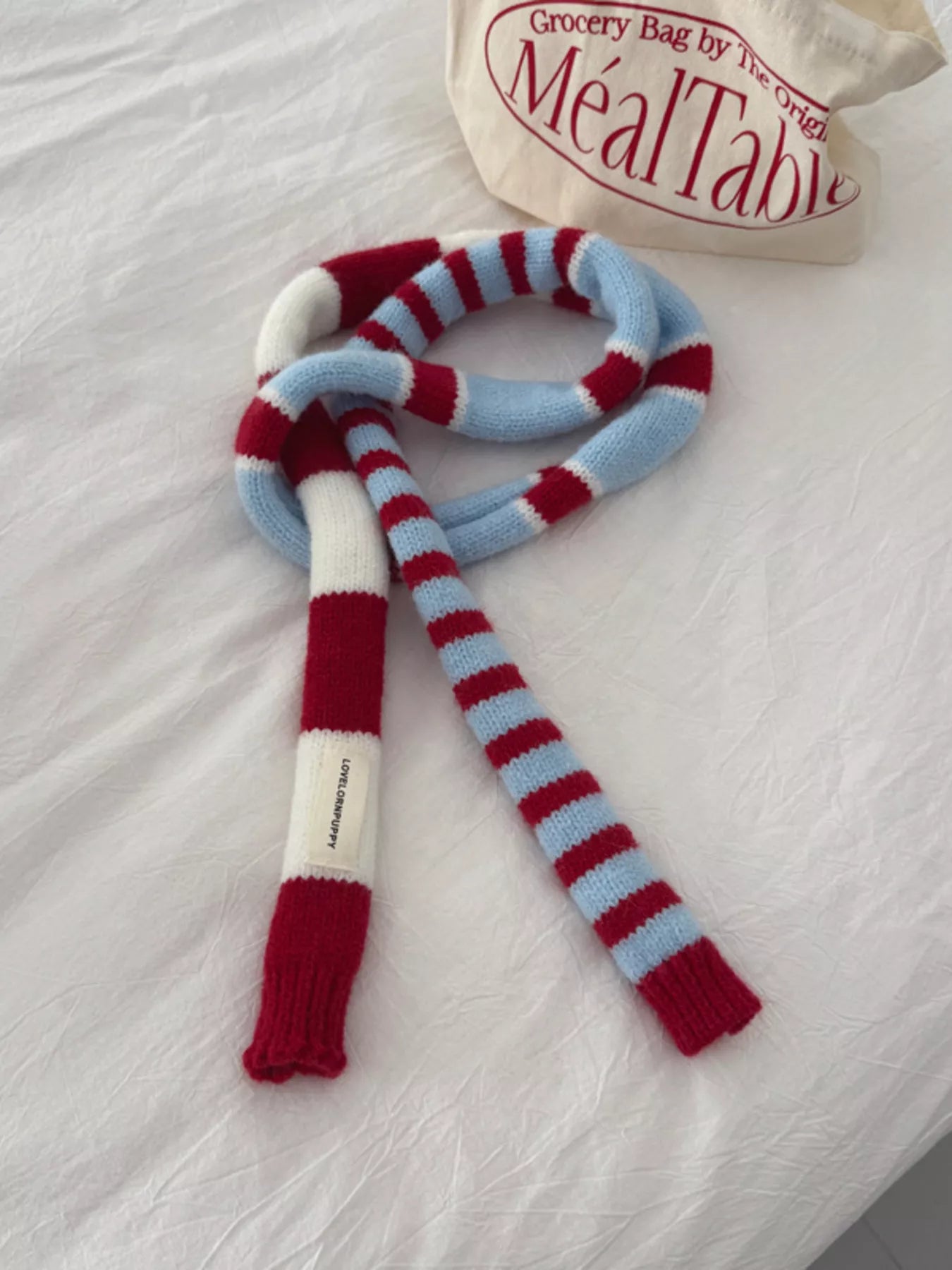 Striped Knitted Warm Scarf