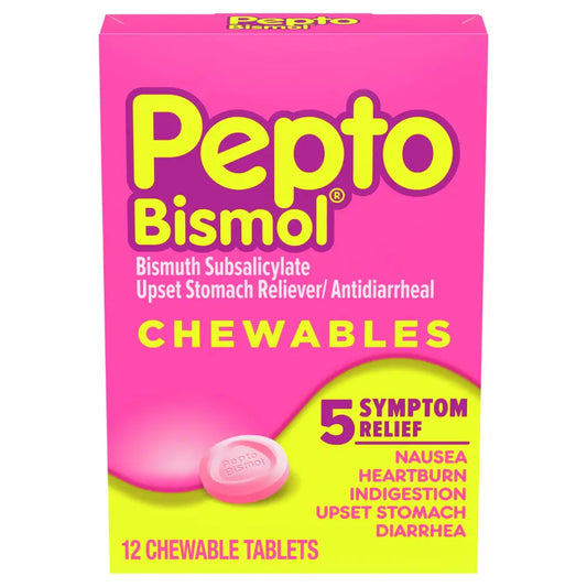 Pepto Bismol Chewable Tablets Original 12 ct