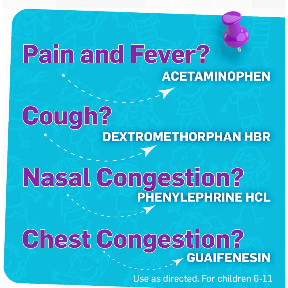 Tukol Children's Cold & Flu Liquid Berries 4 oz