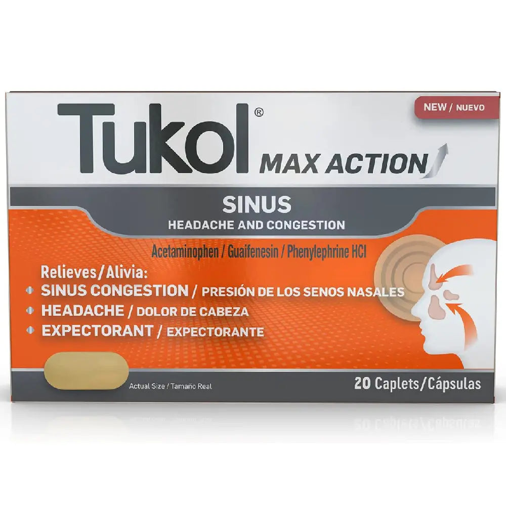 Tukol Max Action Sinus Caplets 20 ct