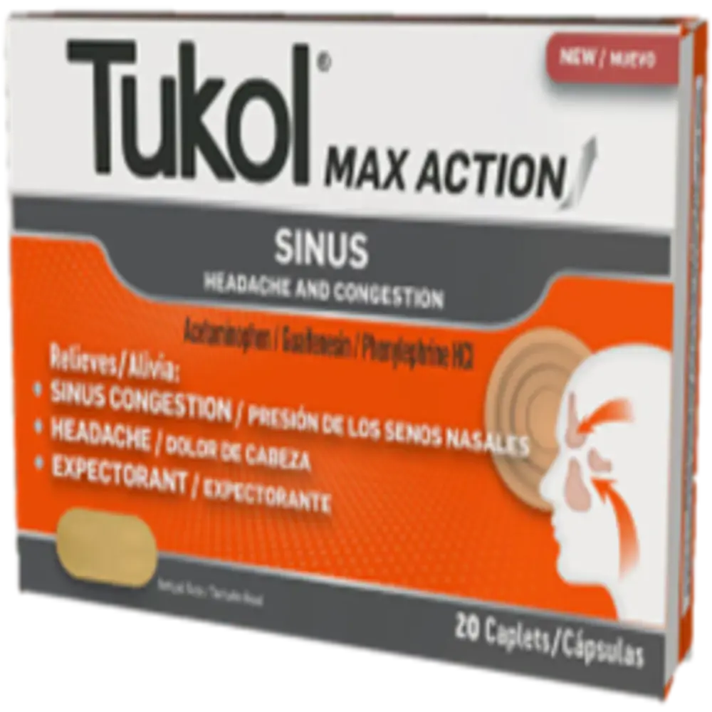 Tukol Max Action Sinus Caplets 20 ct