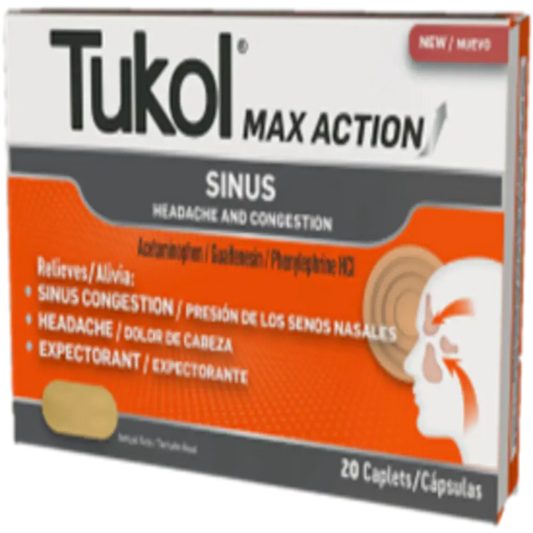 Tukol Max Action Sinus Caplets 20 ct