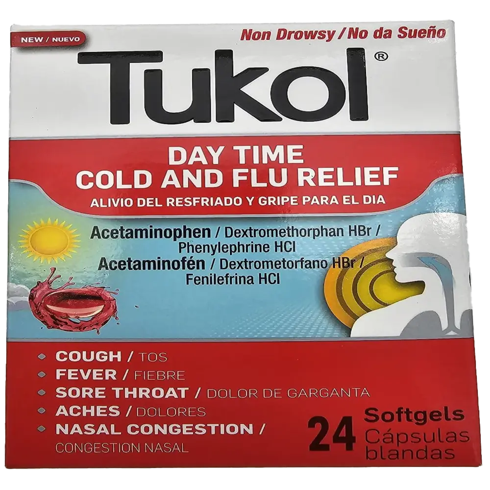 Tukol Softgel Caps Daytime Cold and Flu 24ct
