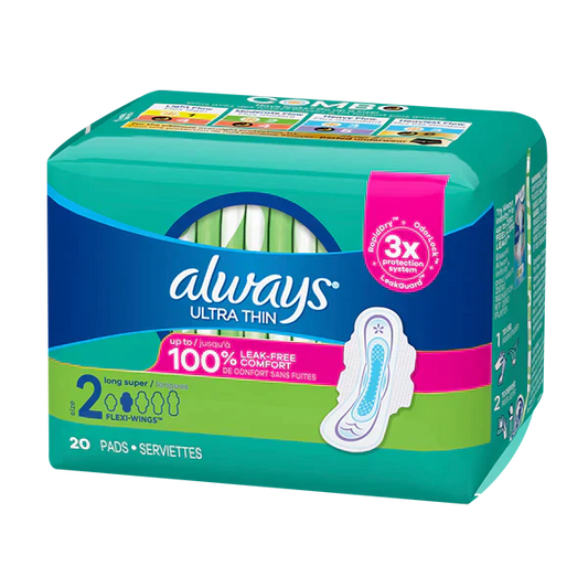 Always Ultra Thin Super Long W/Wing 20 ct