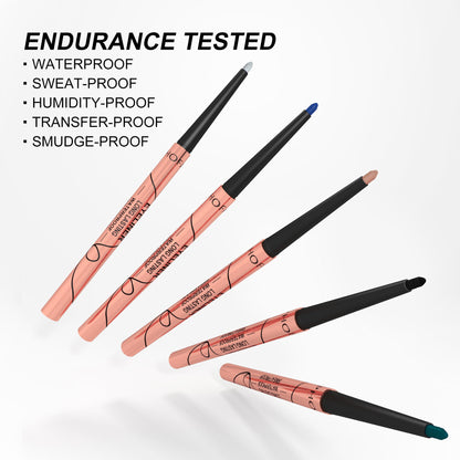 Phofay Waterproof Long-Lasting Matte Eye Pencil Set – 0.8g × 8 pcs