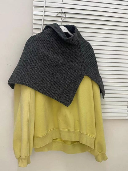 Chunky Knit Slit Scarf