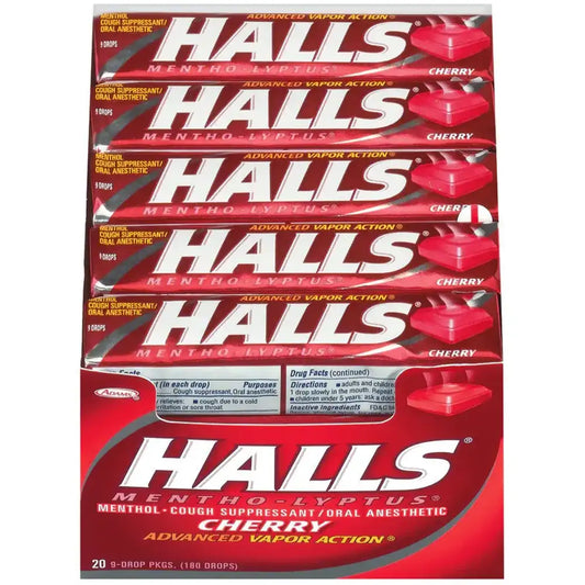 Halls Cherry Sticks 9 ct